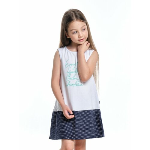 Платье Mini Maxi, хлопок, трикотаж, белый, синий (синий/белый)