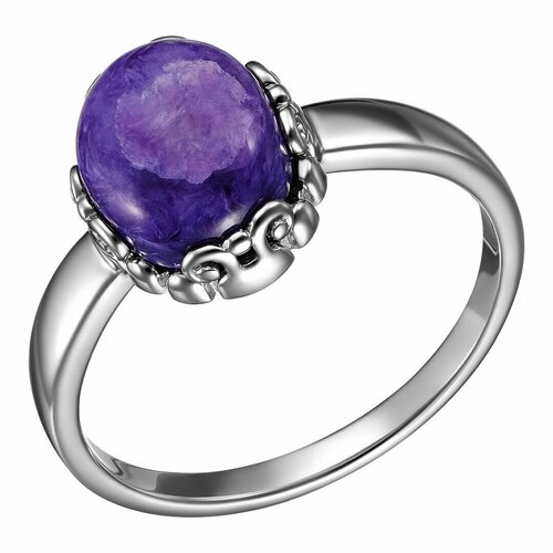 Перстень, серебро, 925 проба, серебряный, фиолетовый (фиолетовый/серебристый)