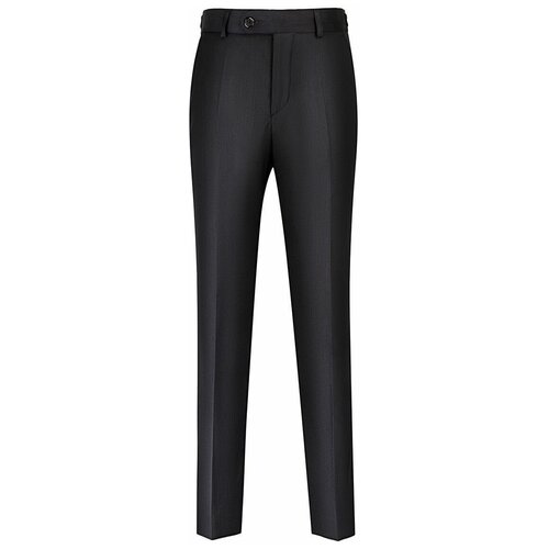 Школьные брюки дудочки TUGI демисезонные, классический стиль, карманы, черный - изображение №1