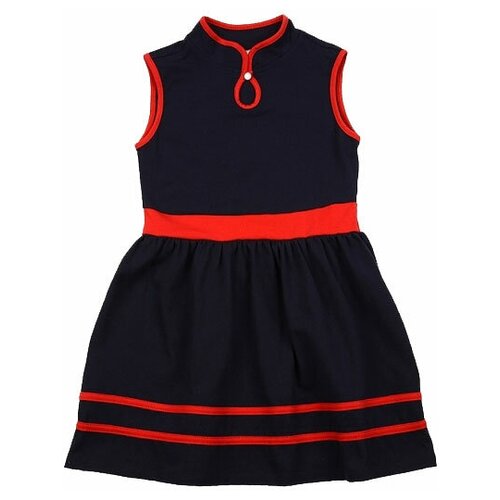 Платье Mini Maxi, хлопок, трикотаж, синий, красный (синий/красный) - изображение №1