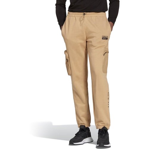 брюки adidas Originals R.Y.V., карманы, бежевый - изображение №1