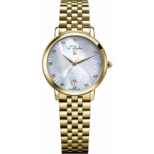 Наручные часы L'Duchen L'Duchen D 801.20.33, бирюзовый, золотой (бирюзовый/золотистый/белый) - изображение №1