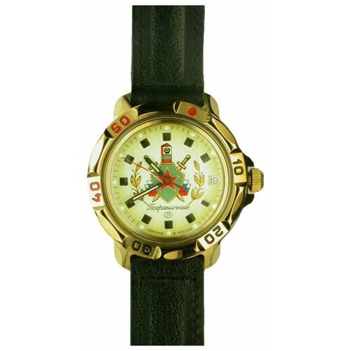 Наручные часы Восток Командирские 819553, золотой, черный (черный/золотистый) - изображение №1