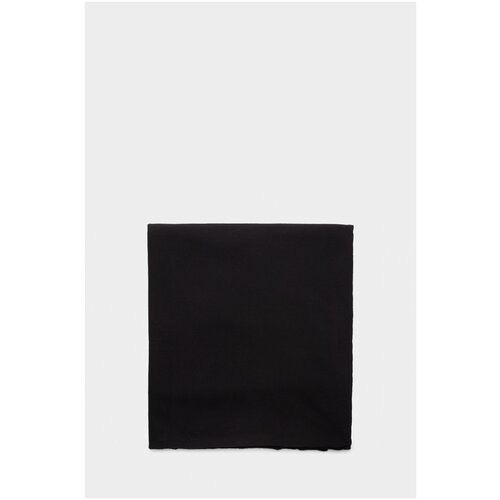 Шарф thom/krom, хлопок, 37 см, черный - изображение №1