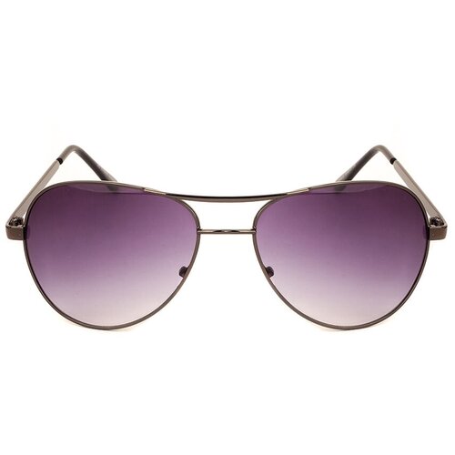 Солнцезащитные очки LEWIS, авиаторы, оправа: металл, градиентные, серый (серый/фиолетовый)