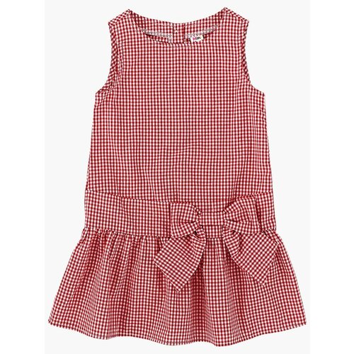 Платье Mini Maxi, хлопок, в клетку, красный - изображение №1