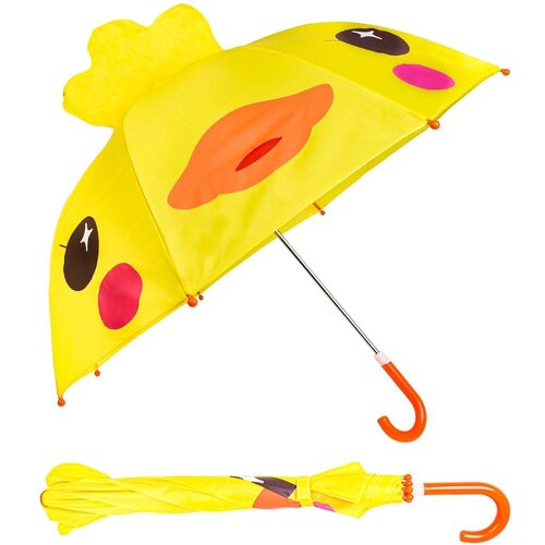 Зонт-трость Рыжий кот, желтый