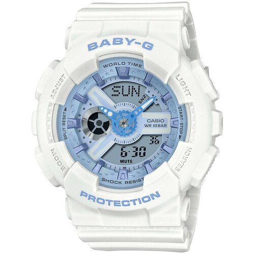 Наручные часы CASIO Baby-G Часы наручные Casio BA-110XBE-7A, голубой, белый (голубой/белый)