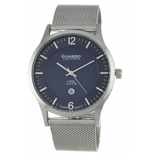 Наручные часы Guardo Box Set Guardo S01254.1 тёмно-синий, мультиколор, серебряный (разноцветный/серебристый/мультицвет)