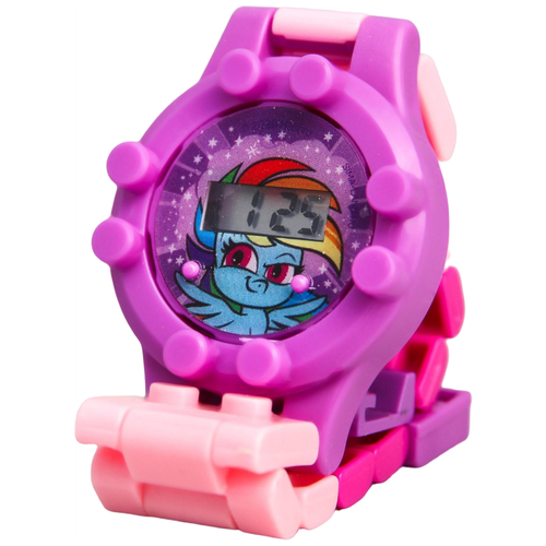 Наручные часы Hasbro, кварцевые, корпус пластик, ремешок пластик, LED-дисплей, фиолетовый, мультиколор (разноцветный/фиолетовый) - изображение №1