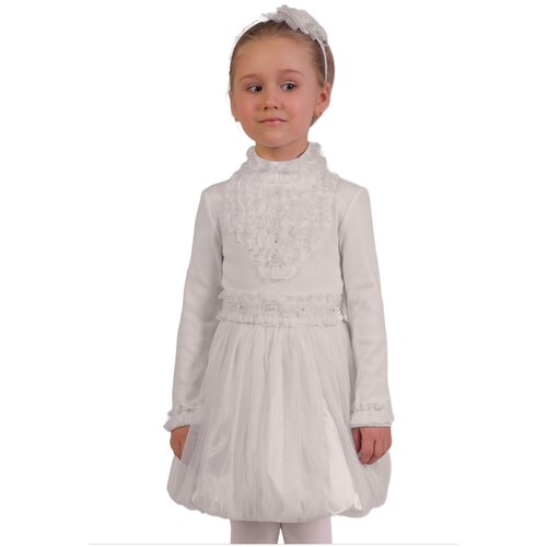 Школьная блуза Инфанта, белый (розовый/фиолетовый/белый/молочный/сиреневый)