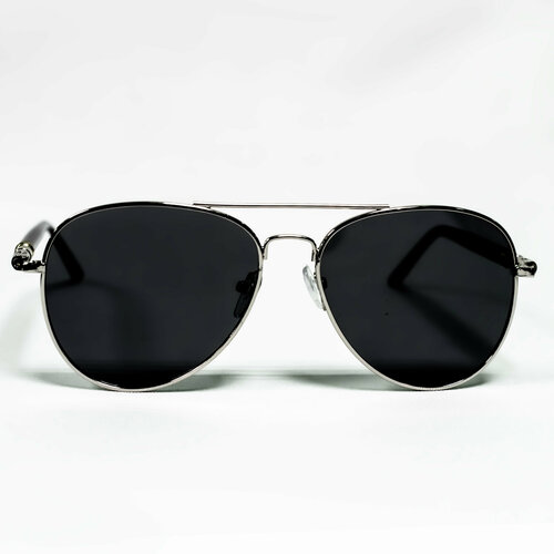 Солнцезащитные очки  304041, черный (черный/серебристый)