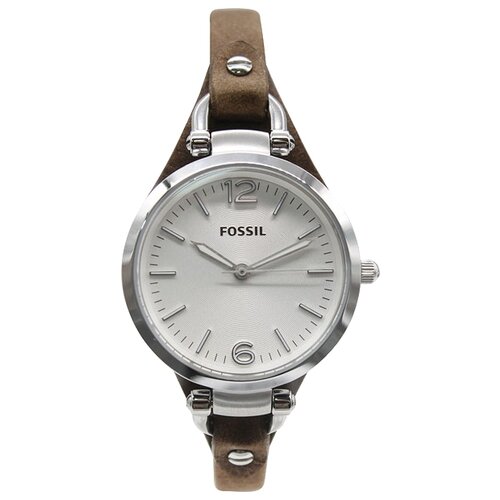 Наручные часы FOSSIL Georgia ES3060, серебряный, белый (коричневый/серебристый/белый/стальной)