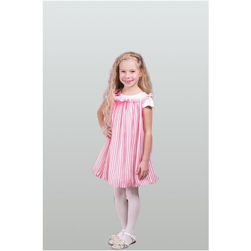 Платье Azzarti, розовый, белый (розовый/белый)