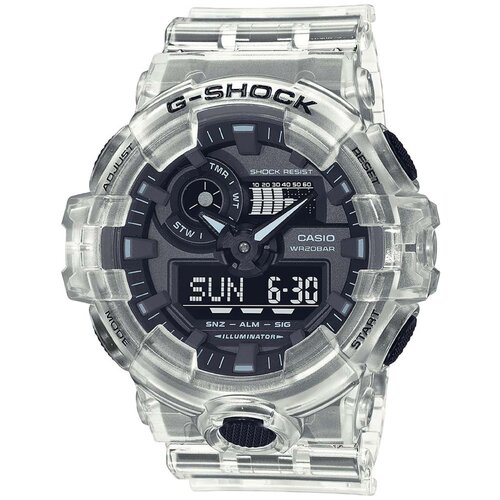 Наручные часы CASIO Часы Casio GA-700SKE-7A, серый, бесцветный (серый/бесцветный/прозрачный)
