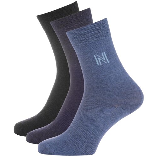 Носки Norfolk Socks, 3 пары, 3 уп, коричневый (серый/синий/коричневый) - изображение №1