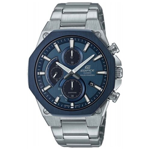 Наручные часы CASIO Edifice EFS-S570DB-2A, серебряный, синий (серый/синий/серебристый/синий-серебристый)