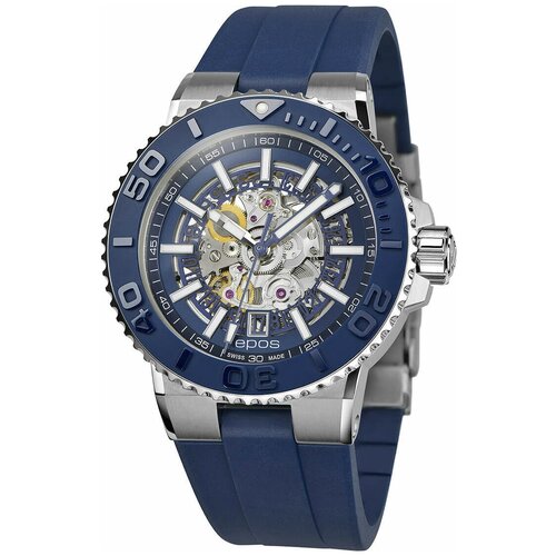 Наручные часы Epos Sportive Наручные часы Epos 3441.135.26.16.56, синий, серебряный (синий/серебристый/синий-серебристый)