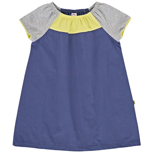 Платье Mini Maxi, хлопок, трикотаж, синий, желтый (синий/желтый) - изображение №1