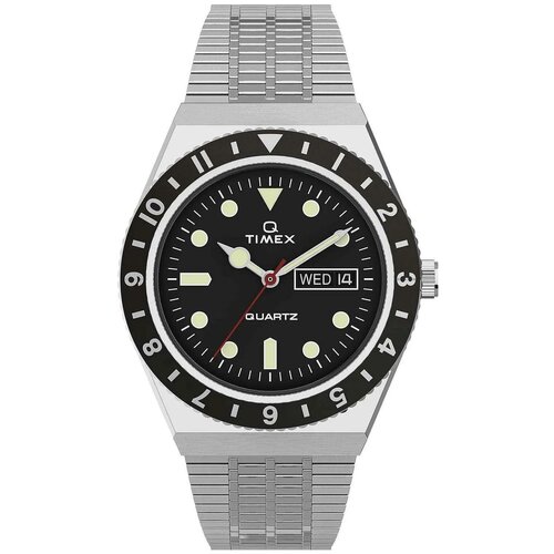 Наручные часы TIMEX Q Timex Reissue Наручные часы Timex TW2U61800, серебряный (черный/серебристый)