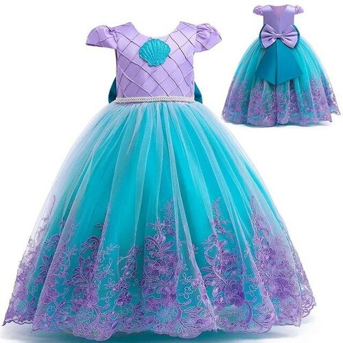 Карнавальное платье принцессы Ариэль-русалка - (бирюзовый)