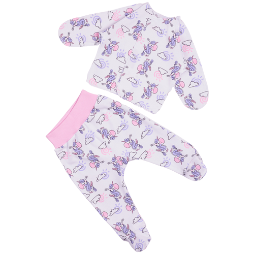 Комплект одежды  RevoKids, белый, фиолетовый (розовый/фиолетовый/белый)