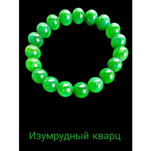 Браслет-нить, кварц, зеленый - изображение №1