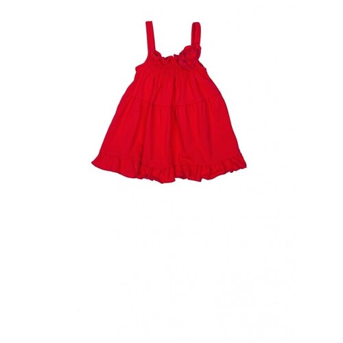 Платье Mini Maxi, хлопок, трикотаж, однотонное, красный