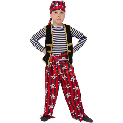 Карнавальный костюм Батик Пират детский (черный/красный/белый/мультицвет)