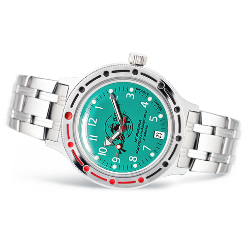 Наручные часы Восток 420386, серебряный, зеленый (зеленый/серебристый)