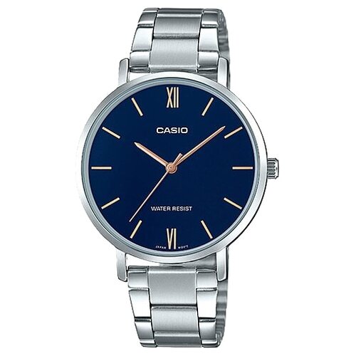 Наручные часы CASIO Collection LTP-VT01D-2B, серебряный, синий (синий/серебристый)