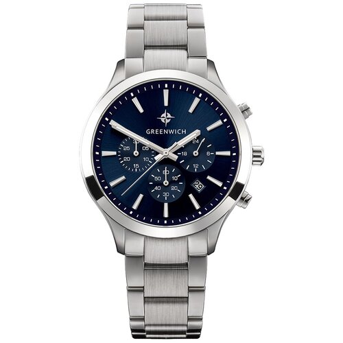 Наручные часы GREENWICH Multifunction GW 043.10.36, белый, серебряный (черный/синий/серебристый/белый)