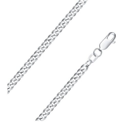 Цепь Krastsvetmet Цепь из серебра НЦ22-002-3 диаметром проволоки 0,5, серебро, 925 проба, родирование, длина 55 см., средний вес 4.27 гр., серебряный (серебристый)