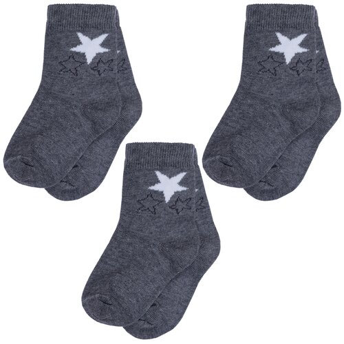 Носки RuSocks детские, 3 пары, серый (серый/темно-серый)