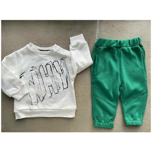 Комплект одежды  CIKOBY, зеленый, белый (зеленый/белый)