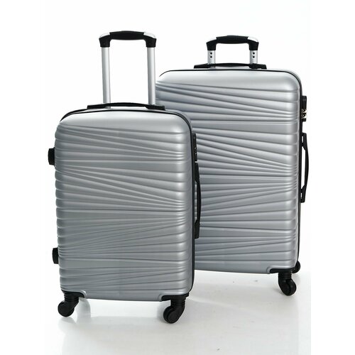 Комплект чемоданов Feybaul 31627, серебряный, серый (серый/серебристый)