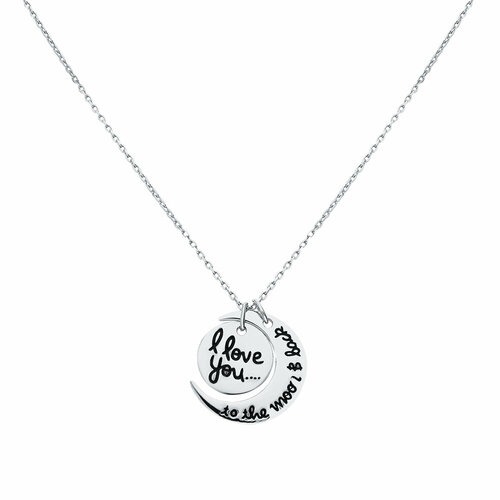 Колье из серебра с эмалью "Признание в любви" яхонт Ювелирный Арт. 259895 (черный)