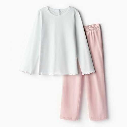 Пижама Minaku, розовый, белый (розовый/зеленый/белый) - изображение №1