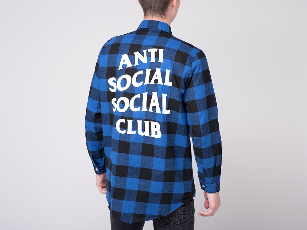 Рубашка Anti Social Social Club (черный/синий) - изображение №1
