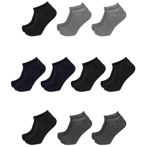 Носки Tuosite, 10 пар, серый, черный (серый/черный/синий)