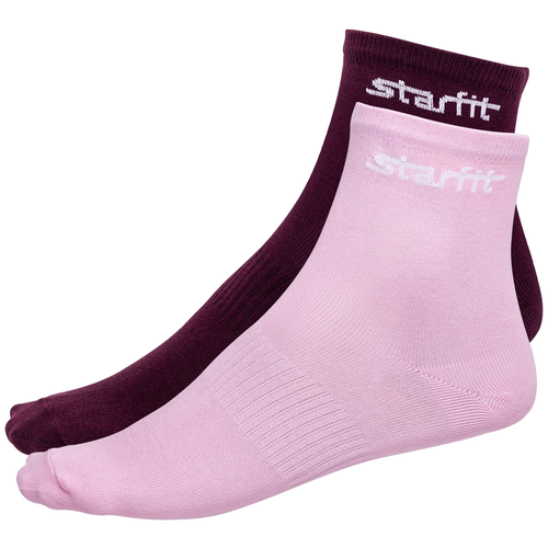 Носки Starfit, розовый, красный, 2 пары (красный/розовый) - изображение №1