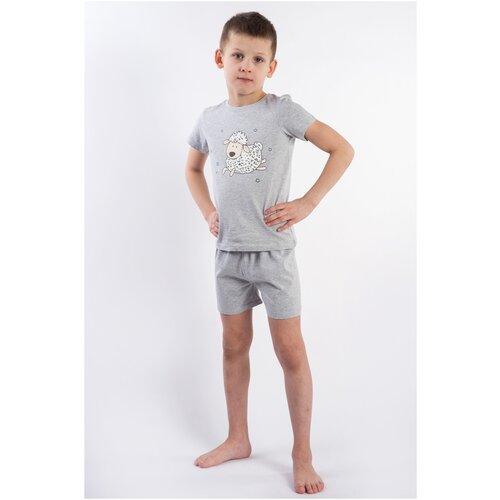Пижама Diva Kids, серый (серый/серый меланж) - изображение №1