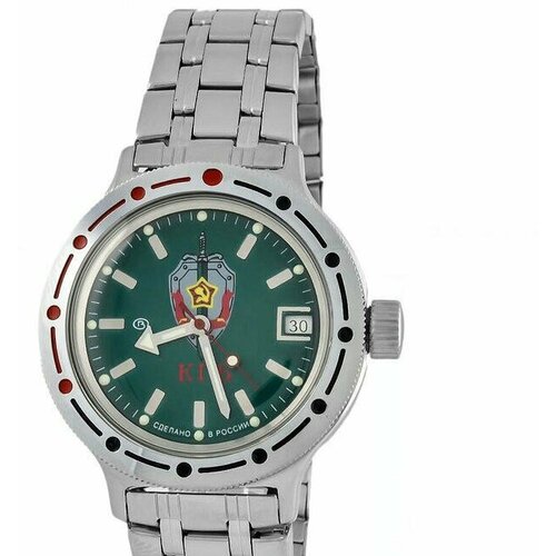 Наручные часы Восток Амфибия Часы восток 2416 (420945) браслет, серебряный, бирюзовый (серебристый/бирюзовый/серебряный)