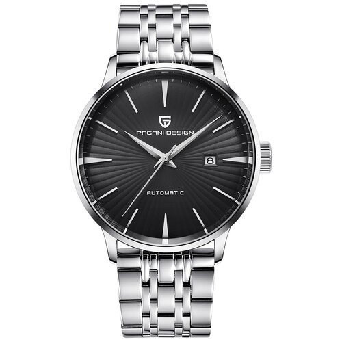Наручные часы Pagani Design Часы наручные Pagani Design PD-2770 BLACK WITH STEEL BAND, черный, серебряный (черный/серебристый)