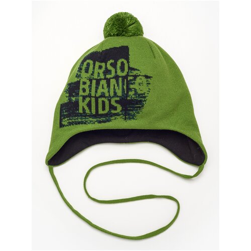 Шапка Orso Bianco для мальчиков демисезонная, хлопок, зеленый