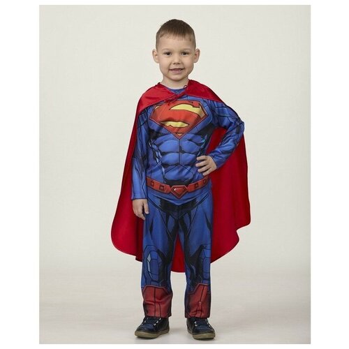 Карнавальный костюм "Супермэн" без мускулов Warner Brothers р.116-60 (синий/красный)