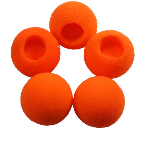 Нос клоуна на резинке 5 шт (оранжевый)