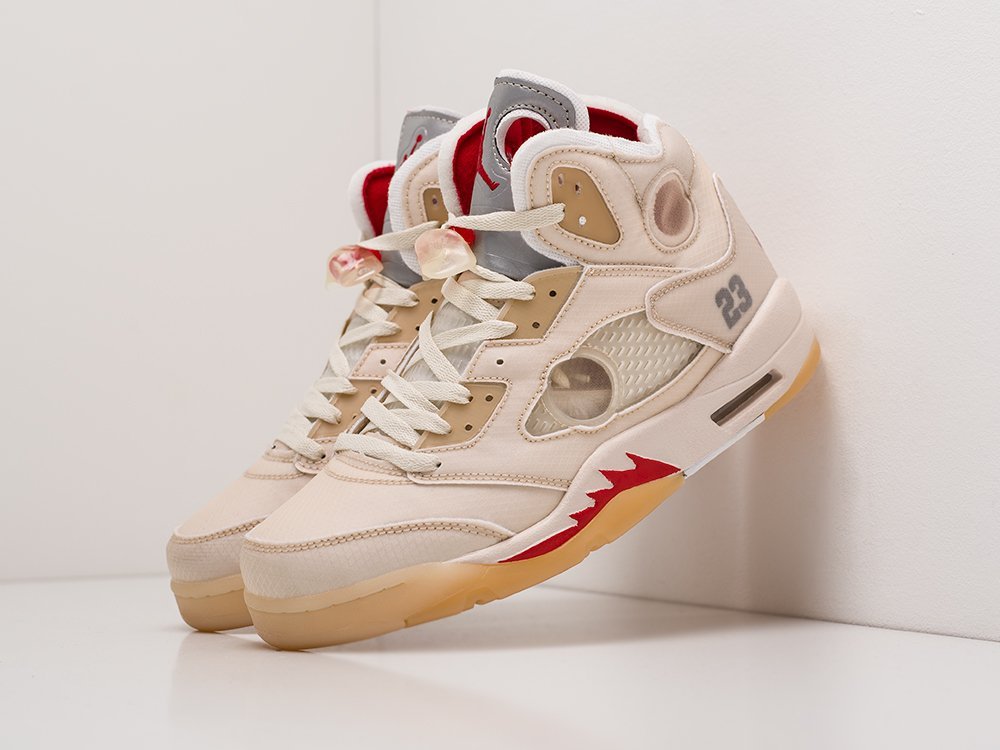 Кроссовки Nike Air Jordan 5 (белый) - изображение №1