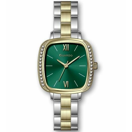 Наручные часы Guardo Наручные часы Guardo Premium 12720-3, серебряный, золотой (зеленый/серебристый/золотистый)