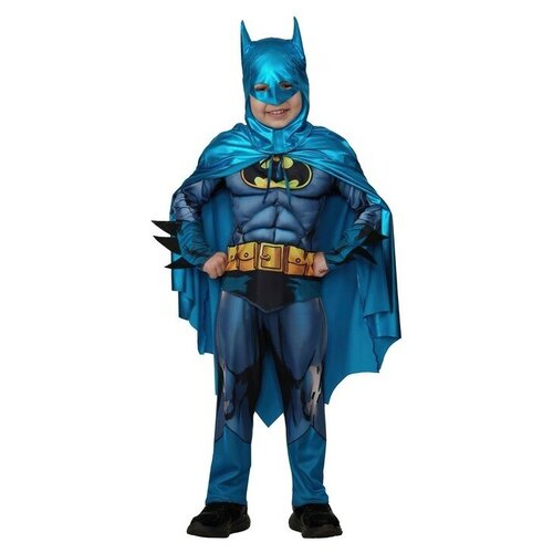 Карнавальный костюм "Бэтмэн" 2 с мускулами Warner Brothers р.116-60 (синий/голубой)